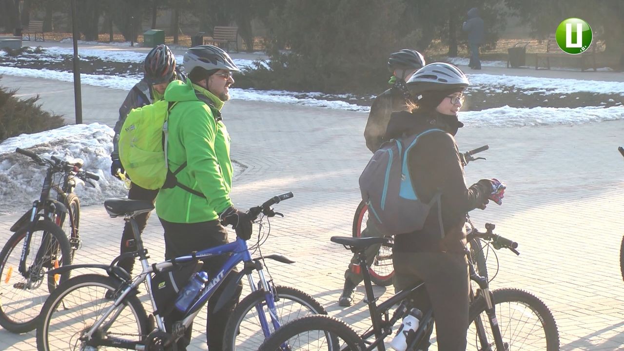 Зимовий велозабіг провели велосипедисти з Хмельницького